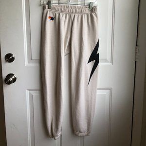 AVIATOR NATION BOLT SWEATPANTS - VINTAGE WHITE